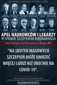 Read more about the article APEL NAUKOWCÓW I LEKARZY