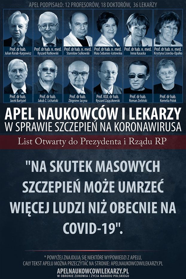 Read more about the article APEL NAUKOWCÓW I LEKARZY