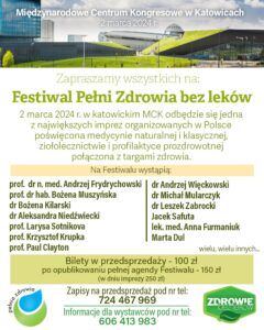 Read more about the article Pełnia Zdrowia bez Leków – 2 marca 2024, Katowice